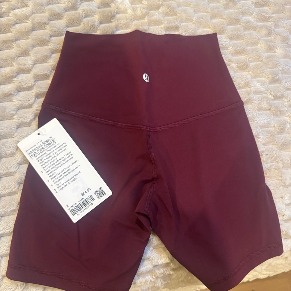 lululemon athletica Women's Bike Shorts - Deep Burgundy